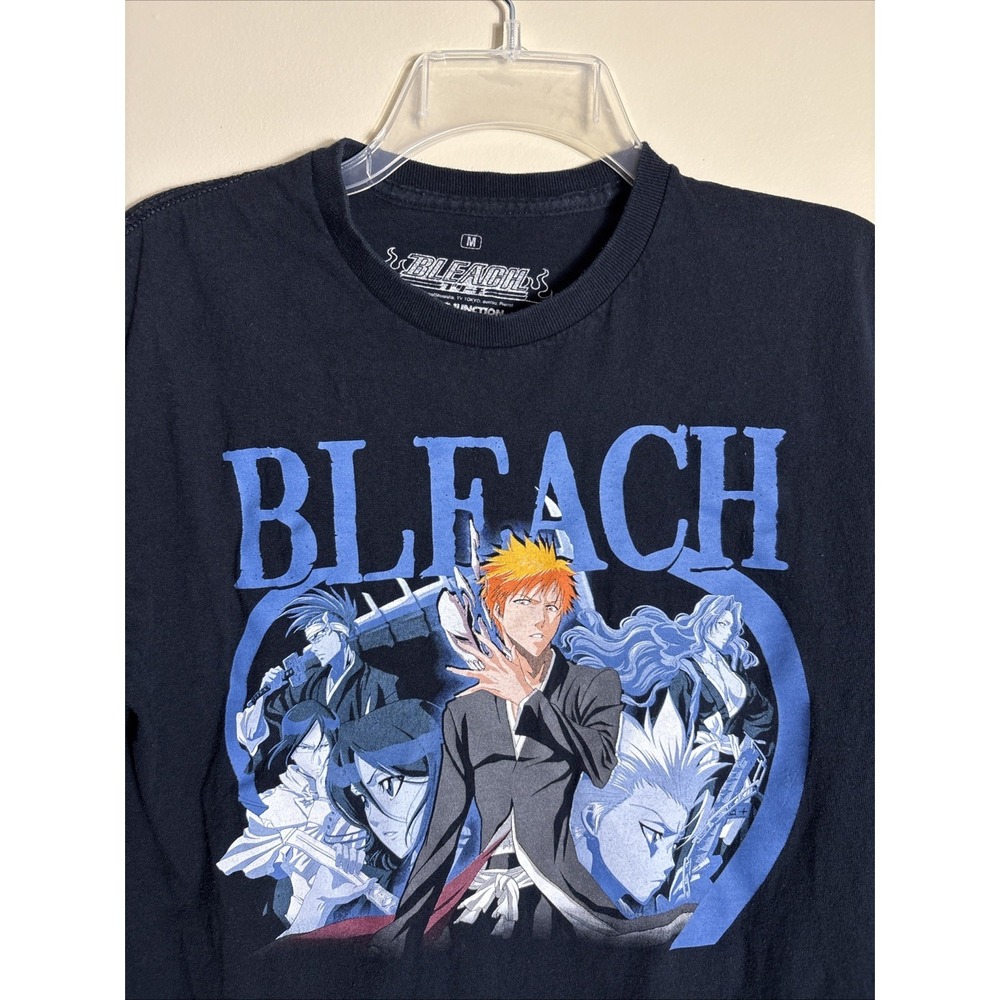 Bleach Ichigo Kurosaki Men's Black T-Shirt Size M Anime‎ Graphic Print